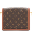 Pre-Loved Dauphine Crossbody Bag Monogram Coated Canvas Mini with Gold Hardware, Brown