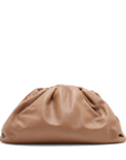 Pre-Loved The Pouch Clutch Leather with Gold Hardware, Camel