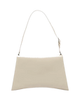 Pre-Loved Crush Sling Shoulder Bag Leather Small with Silver Hardware, Cream