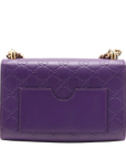 Pre-Loved Padlock Shoulder Bag Monogram Leather Mini with Gold Hardware, Purple