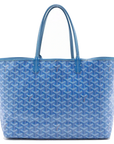 Pre-Loved Saint Louis Tote Goyardine Coated Canvas PM with Silver Hardware, Blue