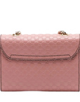 Pre-Loved Emily Crossbody Bag Microguccissima Leather Mini with Gold Hardware, Pink