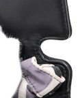 Pre-Loved Quilted Flap Bag with Foldable Tote Crossbody Bag Quilted Canvas Mini with Silver Hardware, Black