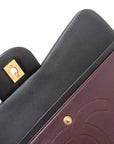 Pre-Loved Classic Double Flap Shoulder Bag Quilted Leather Jumbo with Gold Hardware, Black