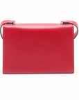 Pre-Loved Zumi Shoulder Bag Leather Small with Gold Hardware, Red