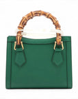 Pre-Loved Diana Bamboo Tote Leather Mini with Gold Hardware, Green