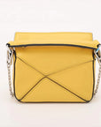 Pre-Loved Puzzle Crossbody Bag Leather Nano with Silver Hardware, Yellow