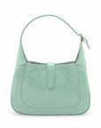 Pre-Loved Jackie Shoulder Bag Leather Small with Gold Hardware, Mint Green