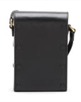 Pre-Loved 1955 Horsebit Crossbody Bag Leather Mini with Gold Hardware, Black