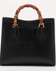 Pre-Loved Diana Bamboo Tote Leather Small with Gold Hardware, Black