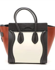 Pre-Loved Luggage Tote Leather Micro with Gold Hardware, Tricolor