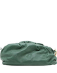 Pre-Loved The Chain Pouch Shoulder Bag Leather with Gold Hardware, Green