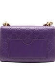 Pre-Loved Padlock Shoulder Bag Monogram Leather Mini with Gold Hardware, Purple