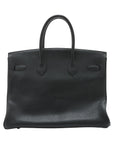 Pre-Loved Birkin Handbag Leather 35 with Gold Hardware, Black