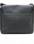 Pre-Loved GG Supreme Messenger Bag Crossbody Bag Monogram Coated Canvas with Black Hardware, Black