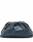 Pre-Loved The Pouch Clutch Leather with Silver Hardware, Blue