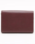 Pre-Loved Dionysus Chain Wallet Crossbody Bag Leather Mini with Aged Silver Hardware, Burgundy