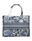 Pre-Loved Book Tote Tote Canvas Embroidered Medium, Blue and White