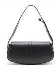Pre-Loved Tabou Clutch on Strap Shoulder Bag Leather with Gold Hardware, Black