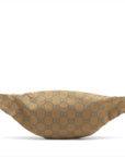 Pre-Loved GG Ripstop Belt Bag Monogram Nylon with Silver Hardware, Beige