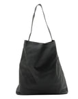 Pre-Loved Nappa Leather Hobo Shoulder Bag Leather with Gold Hardware, Black