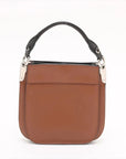 Pre-Loved Margit Handbag Leather Small with Silver Hardware, Brown