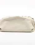 Pre-Loved The Chain Pouch Shoulder Bag Leather with Gold Hardware, Ivory