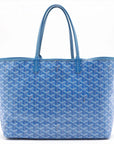 Pre-Loved Saint Louis Tote Goyardine Coated Canvas PM with Silver Hardware, Blue