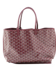 Pre-Loved Saint Louis Tote Goyardine Coated Canvas PM with Silver Hardware, Burgundy