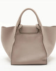 Pre-Loved Big Bag Tote Leather Small with Silver Hardware, Taupe