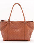 Pre-Loved Guccissima Tote Guccissima Leather with Silver Hardware, Cognac