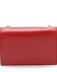 Pre-Loved Kate Tassel Crossbody Bag Leather Small with Gold Hardware, Red