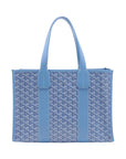 Pre-Loved Villette Tote Goyardine Chevron Coated Canvas PM, Light Blue