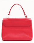 Pre-Loved Lockme II Handbag Leather with Silver Hardware, Red