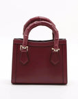 Pre-Loved Diana Tote Leather Mini with Gold Hardware, Burgundy