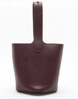 Pre-Loved Pebble Bucket Bag Bucket Bag Leather Mini with Gold Hardware, Burgundy