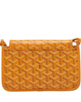 Pre-Loved Plumet Crossbody Bag Goyardine Coated Canvas with Silver Hardware, Yellow