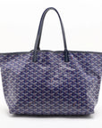 Pre-Loved Saint Louis Tote Goyardine Coated Canvas PM, Navy Blue