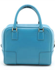 Pre-Loved Amazona Handbag Leather Small with Gold Hardware, Blue