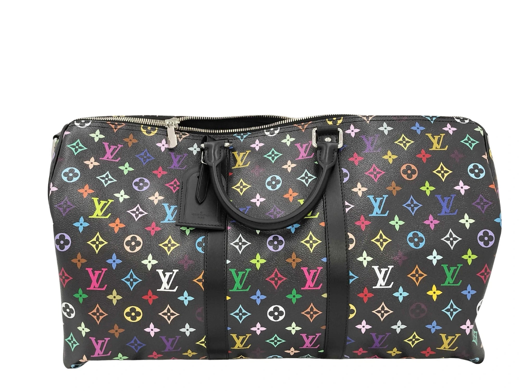 Pre-Loved Keepall Bandoulière Travel Bag Monogram Coated Canvas 50