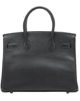 Pre-Loved Birkin Handbag Leather 30 with Gold Hardware, Black