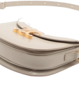 Pre-Loved Triomphe Besace Crossbody Bag Leather Small with Gold Hardware, Beige