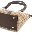Pre-Loved Abbey Tote Monogram Coated Canvas Medium with Gold Hardware, Beige/Brown
