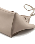 Pre-Loved Big Bag Tote Leather Small with Silver Hardware, Taupe