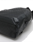 Pre-Loved GG Imprime Backpack Monogram Coated Canvas with Silver Hardware, Black