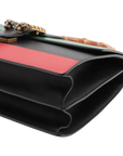 Pre-Loved Dionysus Bamboo Top Handle Handbag Leather Medium with Aged Gold Hardware, Black, Green, Red