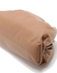 Pre-Loved The Pouch Clutch Leather with Gold Hardware, Camel