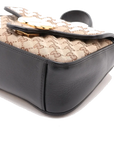 Pre-Loved GG Marmont Handbag Monogram Canvas Mini with Gold Hardware, Beige/Brown