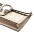 Pre-Loved Dionysus Crossbody Bag Monogram Coated Canvas Super Mini with Silver Hardware, Beige