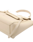 Pre-Loved Belt Bag Handbag Leather Micro with Gold Hardware, Cream